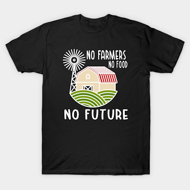 No Farmers Food Future Activist Activism For Gifts For Wife T-Shirt by SILVER01